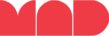 Logo con la palabra "mad" en letras rojas, gruesas y de estilo geométrico. Enlace a la página de inicio.